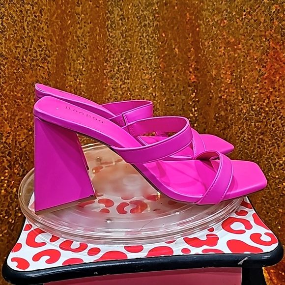 A BamBoo Like New Pink Heels size 10 - Picture 6 of 9